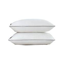 High Resilience Pillow with Down Alternative Fill - Compressible for Travel and Storage