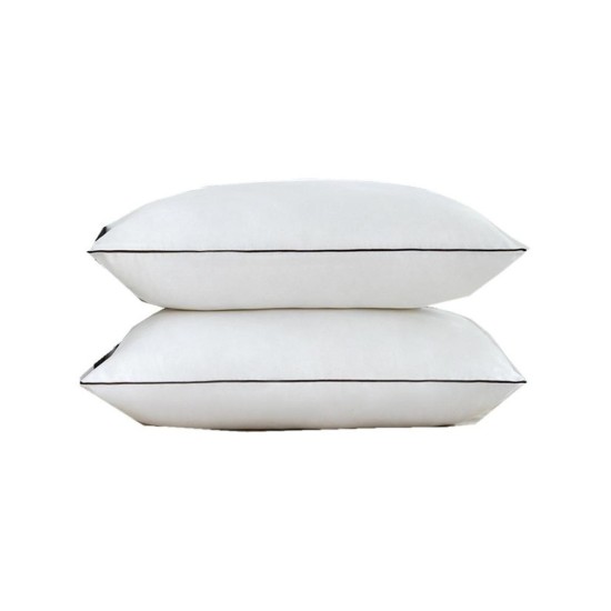 High Resilience Pillow with Down Alternative Fill - Compressible for Travel and Storage