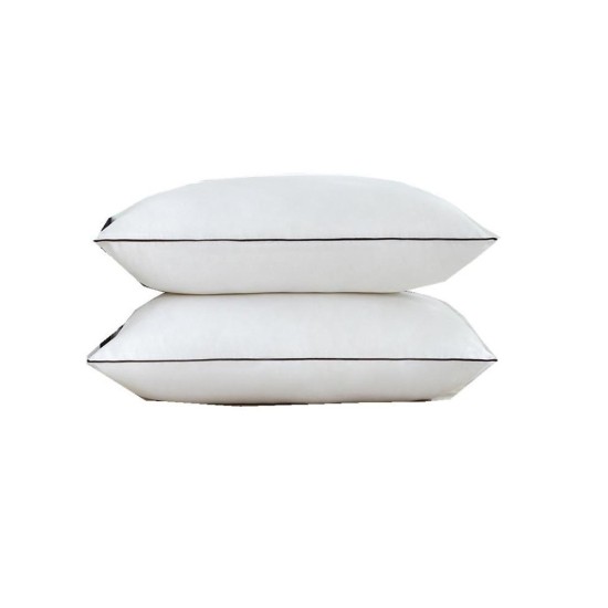High Resilience Pillow with Down Alternative Fill - Compressible for Travel and Storage